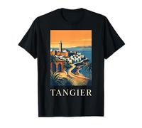 Tánger Marruecos Medina Costera Atardecer Viajes Diseño Camiseta