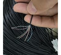 Tangerniu Cable de altavoz esmaltado de 2 metros Funda de cableado de auriculares de 2 a 9 núcleos for un rendimiento de audio mejorado Línea de control(6 cores OD 1.4mm)