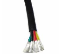 Tangerniu Cable de goma de silicona de 4 núcleos y 5 metros, alambre de cobre flexible suave con funda de silicona aislada Línea de control(17AWG 1.0mm2)
