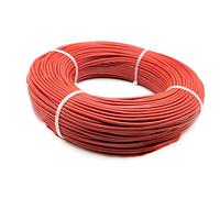 Tangerniu Línea de calefacción de fibra de carbono PTFE de 50 metros 1K 2K 3K 6K 12K 24K Cable de calefacción de suelo de caucho de silicona Incubación(3k 133ohm)
