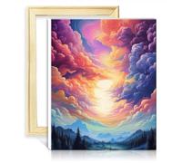 TANGFEIY Kits de pintura digital Rainbow Dream para adultos, con 3 pinceles y pinturas acrílicas, imágenes para decoración de pared del hogar, regalos, sin marco (40 x 50 cm)
