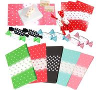 Tangger - Papel de caramelo de papel sulfurizado para alimentos, papel de turrón, caramelos con leche, lunares y onda, multicolor para buffet, regalo de galleta, decoración de boda, fiesta de