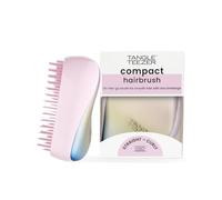 Tangle Teezer Compact Styler Detangler Hairbrush - Cepillo Desenredante Compacto - Para Pelo Seco y Mojado y Todo Tipo de Cabello - Perfecto para Viajar, con Tapa Protectora - Cromado Mate Nacarado