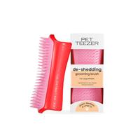 Tangle Teezer Grande Pet Teezer De-Shedder - Cepillo Deslanador Grande para Perro - Cepillo para Perros Apto para Uso en Seco o en Mojado - Ideal para Reducir la Caída del Pelo - rojo y rosa