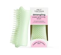 Tangle Teezer Pet Teezer Welpenbürste - Sanfte Hundebürste für Welpen - Ideal für Welpen und Hunde mit empfindlicher Haut & Fell - Menta