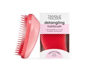 Tangle Teezer | The Thick & Curly Cepillo desenredante | Apto para las palmas de las manos | Adecuado para cabello húmedo y seco | Para obtener rizos sin encrespamiento y súper definidos | Lipstick