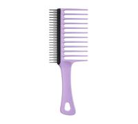 Tangle Teezer Wide Tooth Comb - Peine de Púas Anchas - Ideal para Cabello Rizado y Afro 3C-4C - Desenreda y Reduce la Rotura - Púas Flexibles de Doble Altura - Define Rizos - Lila y Negro