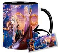 Tangled Mandy Moore Rapunzel Zacharylevi Flynn Taza Interior y Asa Negra Ceramica Mug