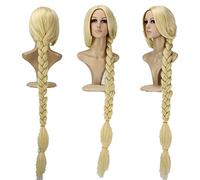 Tangled Princess 120cm 47" Straight Blonde Super Long Cosplay Wig Rapunzel Synthetic Hair Anime Wig + Wig Cap