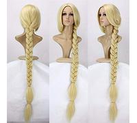 Tangled Princess Wig 120cm 47" Straight Blonde Super Long Braid Cosplay Wig Rapunzel Heat Resistant Synthetic Hair Wigs +Wig Cap