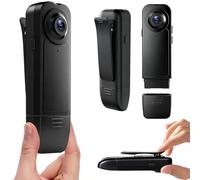 TANGMI Mini Camara Espia Oculta, 7 Horas de Uso con Manos Libres Camara Espia Invisible, Visión Nocturna & 1080P HD Gran Angular 140° Body CAM Policial para Grabación de Video y Toma de Fotos