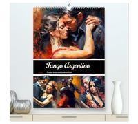 Tango Argentino. Grazie, Stolz und Leidenschaft (hochwertiger Premium Wandkalender 2026 DIN A2 hoch), Kunstdruck in Hochglanz: Ansprechende und farbenfrohe Illustrationen von feurigen Tango-Paaren