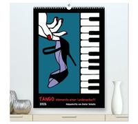 Tango - Momente einer Leidenschaft (hochwertiger Premium Wandkalender 2026 DIN A2 hoch), Kunstdruck in Hochglanz: Holzschnitte zum Thema Tango Argentino