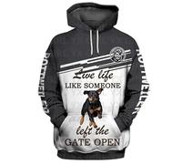 TangoDS Life Is Great But My Boxer Sudadera con Capucha Impresa en 3D Sudadera Unisex Sudadera con Capucha Funny Dog Pattern Casual Street Tracksuit