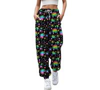 TangoDS Pantalones de chándal Jogger para Mujer con Estampado 3D Love Heart Casual Otoño Chándal Pantalones con cordón en la Parte Inferior Ropa de Calle