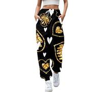 TangoDS Pantalones de chándal Jogger para Mujer con Estampado 3D Love Heart Casual Otoño Chándal Pantalones con cordón en la Parte Inferior Ropa de Calle