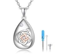 TANGPOET Colgante de Urna de Cremación para Memorial, Joyería de Cenizas, Recuerdos, Nudo Celta