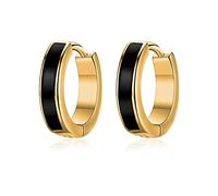 TANGPOET Pendientes de aro de plata de ley 925 Pendientes de oro Sleeper Hipoalergénico Huggie Pendientes Cumpleaños Joyería Regalos para Hombres Mujeres, 15mm