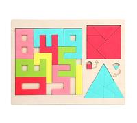 Tangram Blocks, Educational Geometric Shape Puzzle Toy, Colorful Learning Set for Kids Ages 3+, Brain Development Activity to Boys & Girls, Stem Early Learn Game 11,81 x 8,82 pulgadas