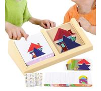 Tangram Para Niños,Juguetes Apilables Geométricos Para Niños | Juguetes de Clasificación y Apilamiento para Guardería Pequeña Escuela Primaria Hogar y Clase