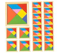 Tangram Puzzle 20PCS Forma geométrica de Madera Juegos de Rompecabezas lógicos Favores de Fiesta para niños