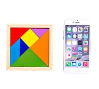 Tangram Puzzle Game - Travel Tangram Puzzles for Kids in Car, Wooden Learning Puzzle Set | Juguetes de desarrollo cerebral Diversión para la edad de 4 a 8 Años, Logic Shape Game, Juguete educativo