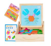Tangrams Magnéticos Para | Juguete Educativo De Madera Para Despertar Temprano - Juguetes Puzzle STEM,Para Niños Estudiantes Escuela en Casa Aula de Kindergarten Instrucción en Casa Noche