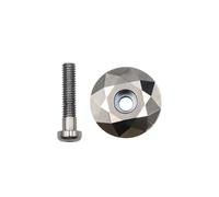 TANGSIYANG ArañAs para Bicicletas Tapa de Auriculares Bicicleta Azul Quemado MTB Road Bike Stem Tapa Superior Cubierta con Tornillo for Horquilla 28,6mm Tubo Cabeza Accesorios Ciclismo(Silver)