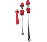 TANGSIYANG Buje Trasero MTB Bicycle Skewer Set Ultralight Aluminio Alloy Road Mountain Bike Anti-Robo Relacionamiento rápido Pinchos Ruedas Locking Security Herramienta(Red)