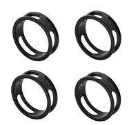 TANGSIYANG Espaciador De Bicicleta Anillo for Auriculares de Bicicleta, aleación Aluminio, Junta 1-1/8 ''28,6 MM, Espaciador for, Almohadilla espaciadora, arandela Horquilla Delantera, 4 Uds(Noir)