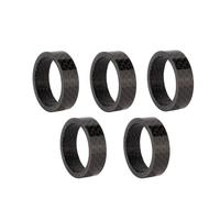 TANGSIYANG Espaciador De Bicicleta Espaciador de Arandelas for Bicicleta, Fibra Carbono Ultraligera, 1mm/2mm/3mm/5mm/10mm/15mm, Piezas Auriculares Horquilla, 5 uds(10mm)