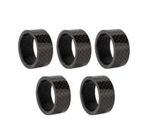 TANGSIYANG Espaciador De Bicicleta Espaciador de Arandelas for Bicicleta, Fibra Carbono Ultraligera, 1mm/2mm/3mm/5mm/10mm/15mm, Piezas Auriculares Horquilla, 5 uds(15mm)
