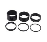 TANGSIYANG Espaciador De Bicicleta Espaciador de Auriculares for Bicicleta, Herramientas for 1 1/8 Pulgadas, arandela vástago, 6 uds(Noir)