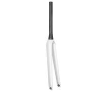 TANGSIYANG Horquilla MTB Horquilla De Bicicleta Carretera Carbono Completo con Freno En V 700C Fibra For 100 X 9 Mm For Delantera 39,8 Tubo Cónico(White Gloss)