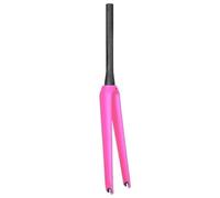 TANGSIYANG Horquilla MTB Horquilla De Bicicleta Carretera Carbono Completo con Freno En V 700C Fibra For 100 X 9 Mm For Delantera 39,8 Tubo Cónico(Pink Gloss)