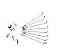 TANGSIYANG Radios para Bicicletas 36 unids/Lote radios de Bicicleta diámetro 2,5mm Longitud 70-185mm Acero con(155mmX2.5mm)