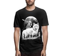 TANGTTAO Camiseta de la Princesa Mononoke para hombresropa de Calle de algodónde Talla grandeHarajuku Black