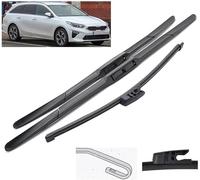TANGTX Escobillas Limpiaparabrisas para KIA Cee'd Ceed XCeed CD 2018-2023 26"+16"+12", Resistente al Desgaste Juego de escobillas limpiaparabrisas Delanteras y traseras