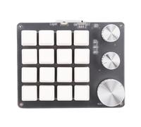 Tangxi 16 Teclado Teclado, 3 Perillas BT 2.4G Wired 3 Modos Teclado Mecánico Personalizable con Perillas de Aleación de Aluminio y Teclas Acrílicas ABS, para la Oficina de Juegos (White)