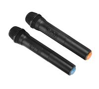 Tangxi 2 Canales micrófono inalámbrico Karaoke VHF Doble micrófono con Mini Receptor portátil para reuniones de Trabajo, Iglesia, casa, Canto Familiar, Fiestas