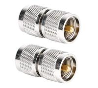 Tangxi 2 unids PL259 UHF Macho a Macho Conector RF Coaxial Adaptador, 50ohms UHF Macho a UHF Macho Conector Macho