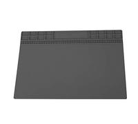 Tangxi Almohadilla de Aislamiento térmico, 350MM * 250MM Estera de reparación de Estera de Soldadura de Silicona para computadora Resistente al Calor magnética, Estera de Trabajo de Silicona(Gris)