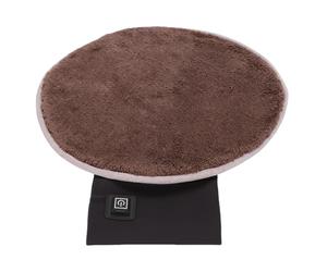 Tangxi Almohadilla Térmica Eléctrica USB, Manta Portátil para Mascotas para Perros, Gatos, Viajes, Franela Suave, Fuente de Calor Segura para un Sueño, 13,78x13,78 Pulgadas (Brown)
