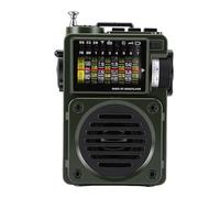Tangxi Altavoz Bluetooth de Radio de Corta, Receptor Am FM SW Recargable, Radio de Bolsillo, Pantalla Retroiluminada, Presintonías ATS, Alarma Meteorológica NOAA para Uso de
