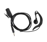 Tangxi Auricular con Gancho para la Oreja con Cable en Forma de G de 3,5 Mm, Empuje para Hablar con Micrófono, Sonido Claro, Ligero, Cómodo y Duradero para Zello Voxer, Radio de 2 Vías,