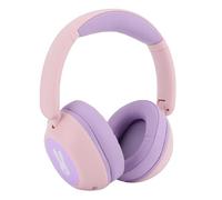 Tangxi Auriculares Bluetooth 6.0 para Niños, Inalámbricos con Cable 85/103dBA Volumen 25H Tiempo de Reproducción sobre la Oreja USB C Carga Rápida, para Teléfono Móvil Tableta (Rosada)