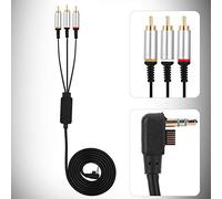 Tangxi AV Cable 1.5M Componente ABS TV Cable de Plomo Cable de Audio y Video para PSP1000 2000 3000