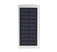 Tangxi Banco de Energía Solar USB Dual de 10000 MAh, Cargador Móvil Portátil de Carga Rápida, Caja de Metal, Kit de Bricolaje para Acampar Al Aire Libre, Senderismo, Respaldo de (Silver)