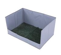 Tangxi Bandeja para Orinal para Perros de Interior con Césped Artificial | Soporte para Almohadilla para Orinar Plegable y Fácil de Limpiar para Viajes Al Aire (L)
