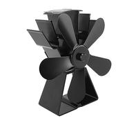 Tangxi Base Trapezoidal Ventilador de Chimenea con Alimentación de Calor Fáciles de Usar Estufas de Queroseno de Aleación de Aluminio Estufas de Madera para Chimeneas en el Hogar (Black)